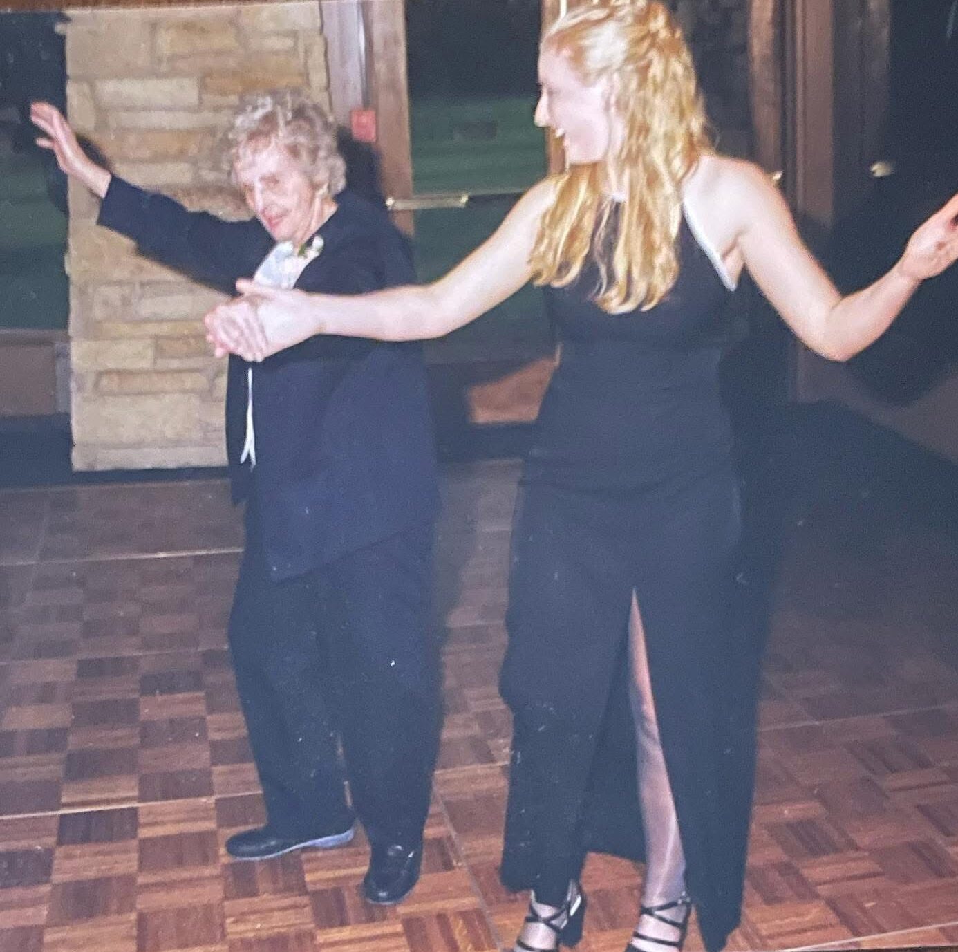 Allison dancing with her grandma.